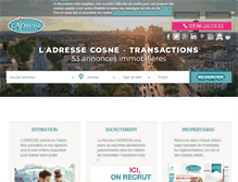 Tablet Screenshot of ladresse-cosne-sur-loire.com